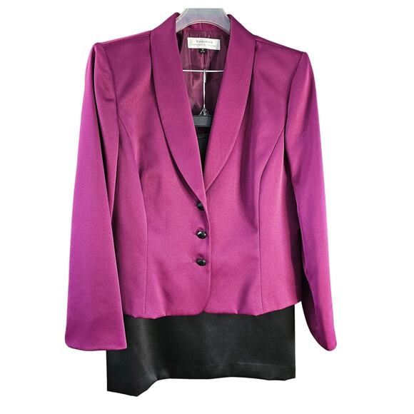 Tahari Other - Tahari Arthur S. Levine Magenta 2 Piece Blazer & Pencil Skirt Set Old Money 16